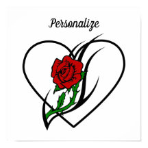 Tatuagem de rosa vermelha