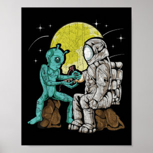 Poster Tatuagem de tatuagem de alienígena do astronauta