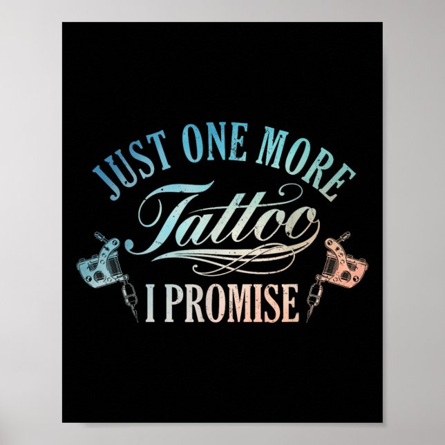 Poster Tatuagem Lover Art Para Homens Mulheres Tatuando A (Frente)