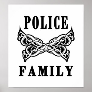Pôster Tatuagens da família da polícia