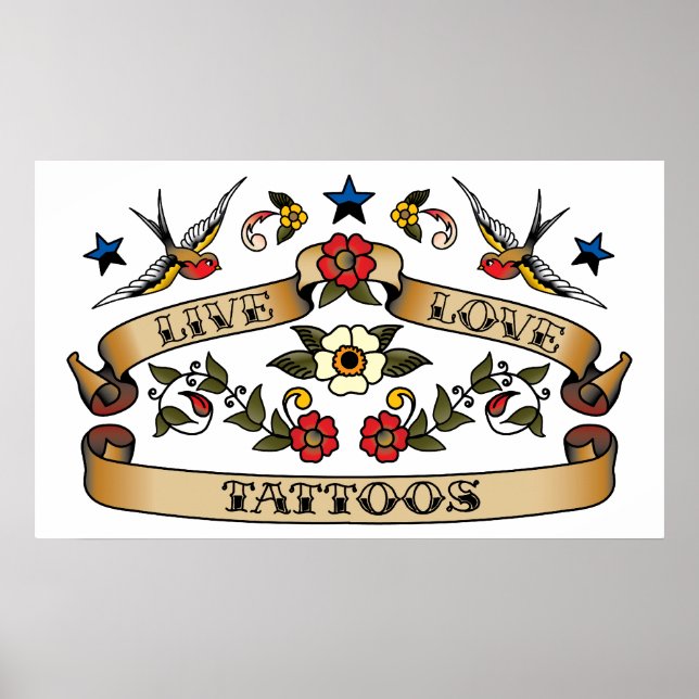 Pôster Tatuagens de Amor ao Vivo (Frente)