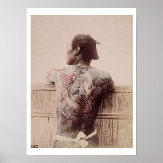 Pôster Tatuagens de Bridegroom em japonês, c.1880 (foto) (Frente)