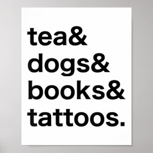 Poster Tatuagens de Livros de Cães de Chá _1