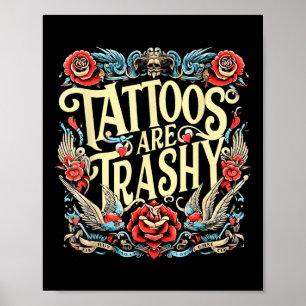 Poster Tatuagens Engraçadas De Tatuagem Humor São Trashy 