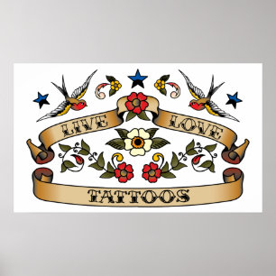 Pôster Tatuagens vivos do amor