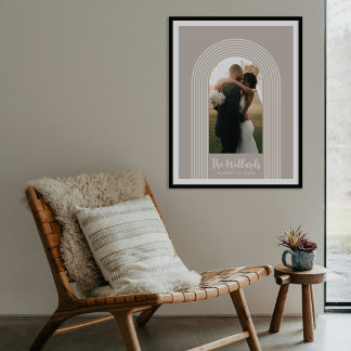 Poster Taupe Lombard Lines Arch Custom Photo Art Print