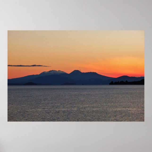 Poster Taupo Sunset (Frente)