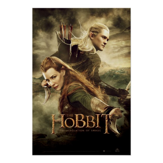Pôster TAURIEL™ E LEGOLAS GREENLEAF™ Movie Poster 3 (Frente)