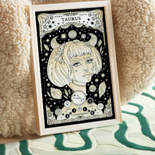 Poster Taurus Elegant e Grouned - Arte de Muro Zodiac
