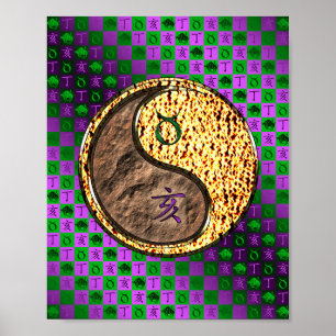 Poster Taurus & Fire Boar