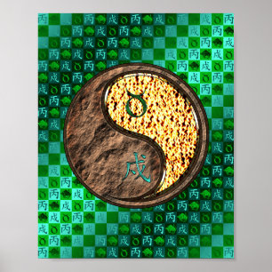 Poster Taurus & Fire Dog