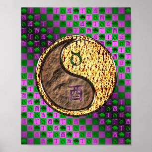 Poster Taurus & Fire Rooster