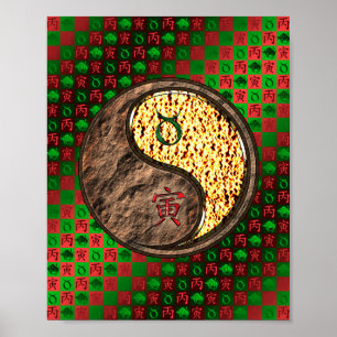 Poster Taurus & Fire Tiger