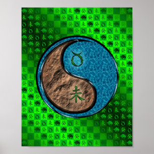 Poster Taurus & Water Goat