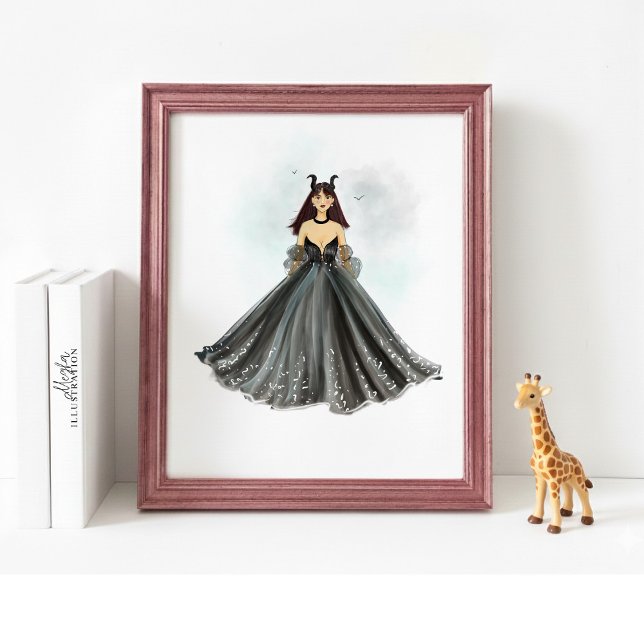 Poster Taurus Zodiac Illustration – Hand Drawn (Criador carregado)