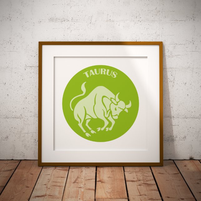 Poster Taurus, Zodiac Sign, Horoscope, Astrology (Criador carregado)