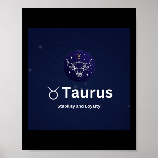Poster Taurus Zodiac Sign Sticker  (Frente)