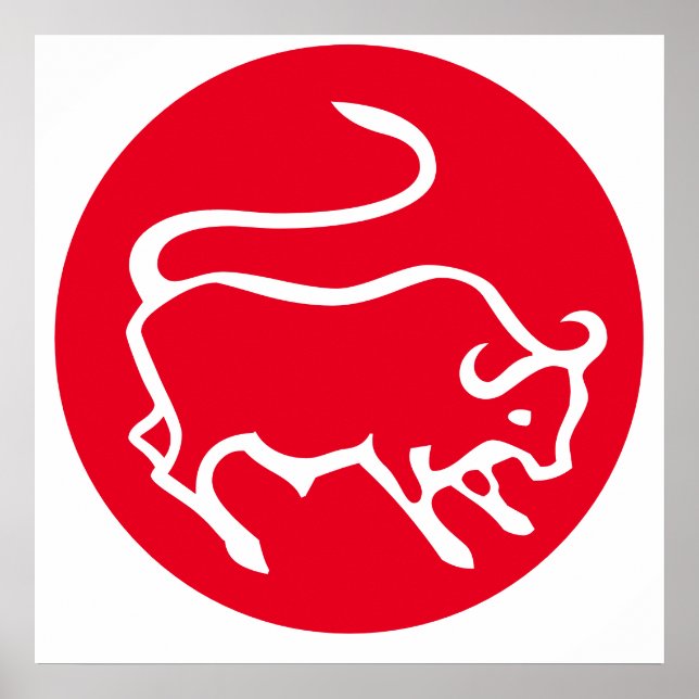 Poster Taurus Zodiac - Sinal Moderno Minimalista Comum El (Frente)