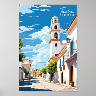 Poster Tavira Portugal - viagens vintage