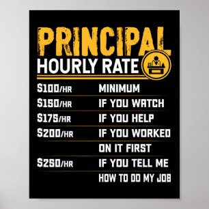 Poster Taxa horária principal - Professor engraçado diret