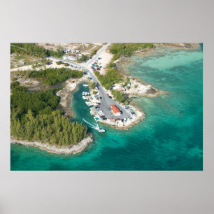 Poster Táxi da água para abrigar a ilha, Bahamas