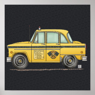 Poster Táxi de táxi bonito