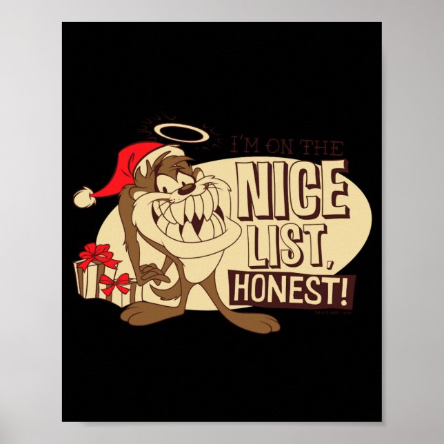 Poster Taz Im On The Nice List  (Frente)