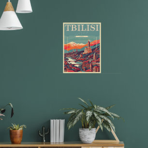 Poster Tbilisi Capital da Geórgia, presentes de reverênci