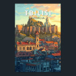 Poster Tbilisi Georgia Illustration Viagem Art Vintage<br><div class="desc">Tbilisi retro vetor viagem design. Tbilisi,  a charmosa capital da Geórgia,  é conhecida pelas suas ruas de pedra calcária,  colorida Cidade Velha,  e por uma mistura de influências orientais e ocidentais.</div>