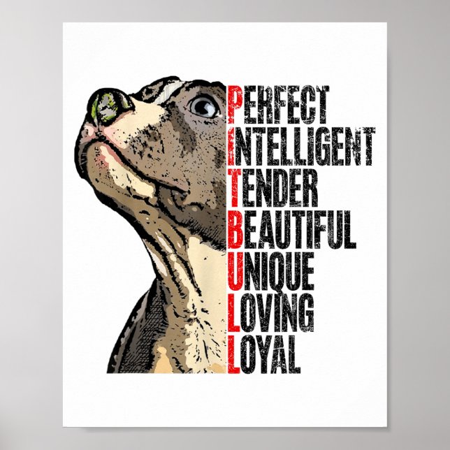Poster Tbull Perfect Intelligent Tender Beautiful Unique  (Frente)