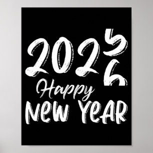 Poster Tchau 2025 Olá 2026 Feliz Ano Novo Ano Novo E