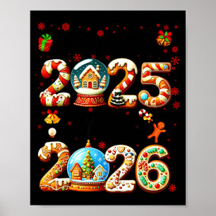 Poster Tchau 2025 Olá 2026 Natal E Feliz Ano Novo