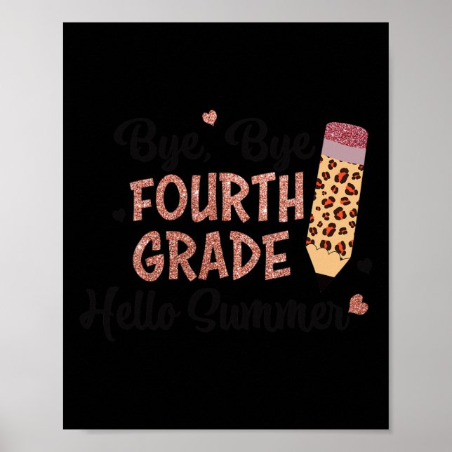 Poster Tchau, 4º ano, verão, dia passado (Frente)