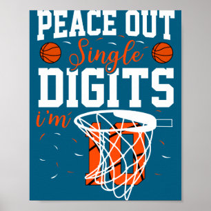 Poster Tchau dígitos únicos estou na camisa de aniversári