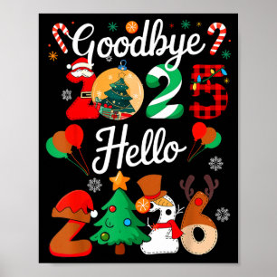 Poster Tchau Mulheres 2025 Olá 2026 Natal Combinando