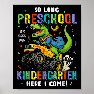 Poster Tchau Pré-Escola Graduação Cl 2025 Dinossauro Cria