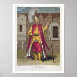 Pôster Tchorbadji, capitão dos janissaries, 18o centu