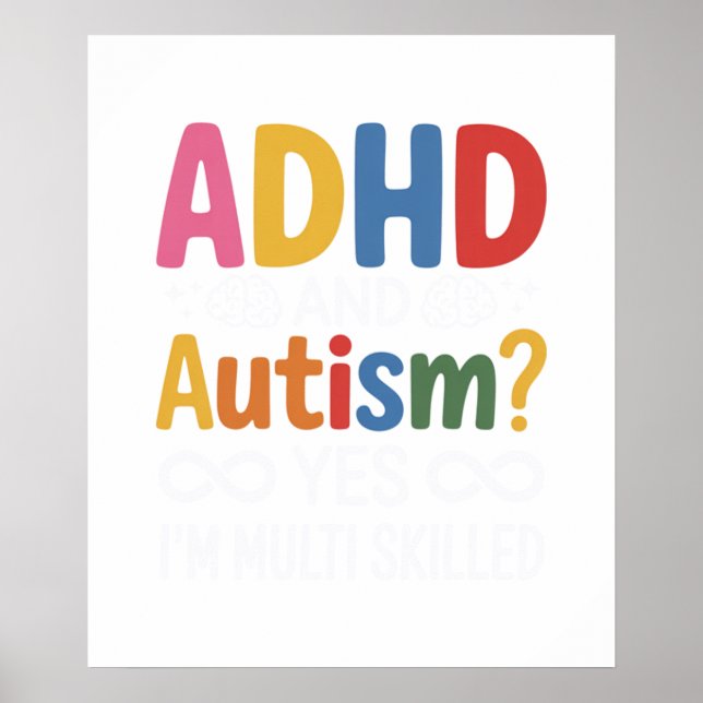 Poster TDAH e Autismo Sim, sou multihabilidoso (Frente)