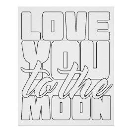 Pôster Te Amo À Lua