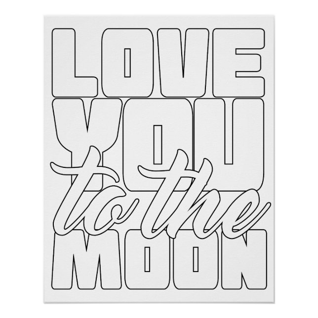 Pôster Te Amo À Lua (Frente)