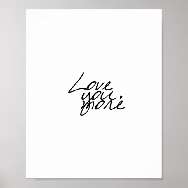 Poster Te Amo Mais com Estilo Genuíno e Sincero (Frente)