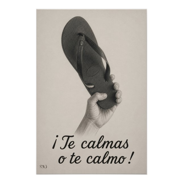 Pôster Te calmas o te calmo (Frente)