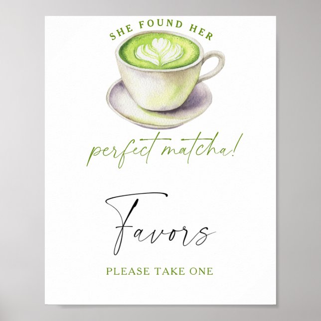 Poster Tea bridal shower Favors please take one  (Frente)