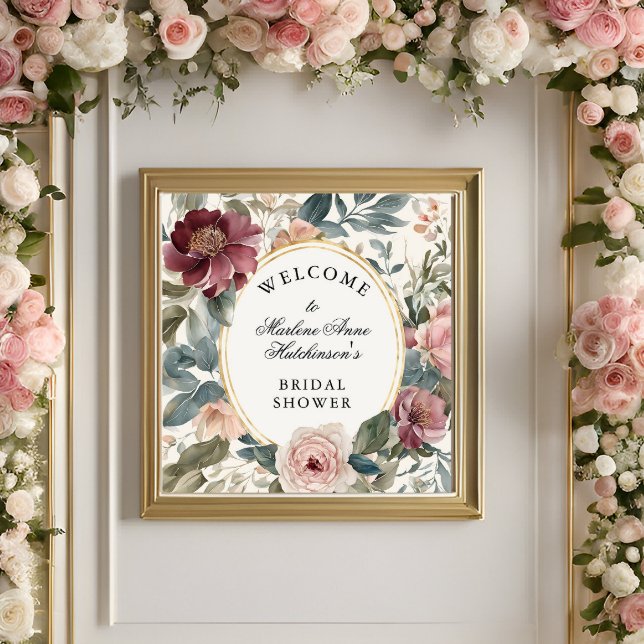 Poster Tea, Chá de panela Elegante Floral Dourado Francês (Criador carregado)