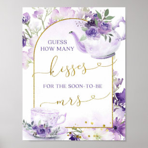 Poster Tea Floral Puro Quantos Kisses Jogos Brides