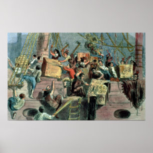 Pôster Tea party de Boston, o 16 de dezembro de 1773