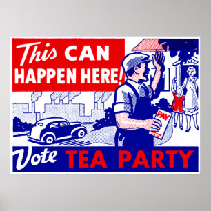 Pôster Tea party do voto