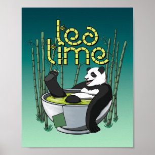 Poster Tea Time Panda