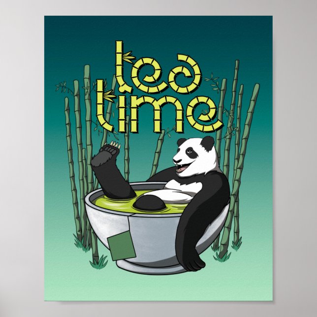 Poster Tea Time Panda (Frente)