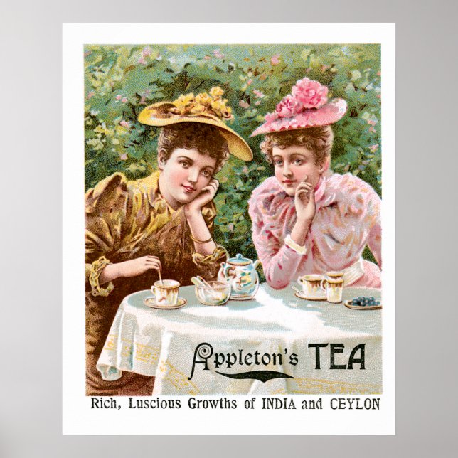 Pôster Tea Vintage de Appleton Bebe Arte (Frente)